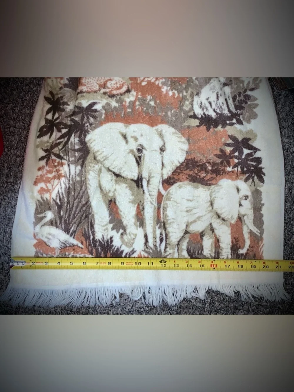 Vintage Lady Pepperell Safari/Jungle Bath Towel & Washcloth Set